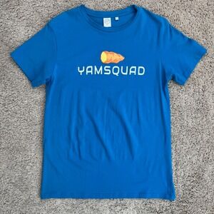 YamSquad Graphic T-Shirt Men M Skinnifit SF Blue Short Sleeve Yam Print Tee
